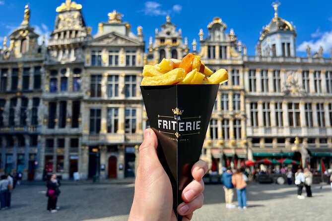 Brussels Food Tour: 10 Tastings of Waffles, Beers, Fries & More - Belgian savory food at Brasserie Ommegang