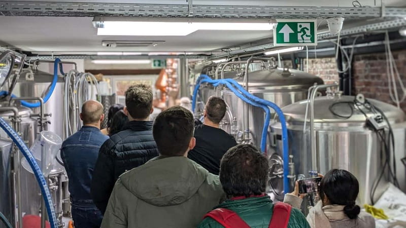 Brussels: micro brewery & distillery tour + beer tasting - The taproom is part of the experience, but not part of the price