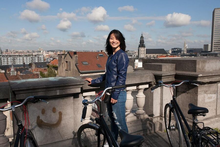 Brussels: Sightseeing Bike Tour - Court House and Brussels from higher ground