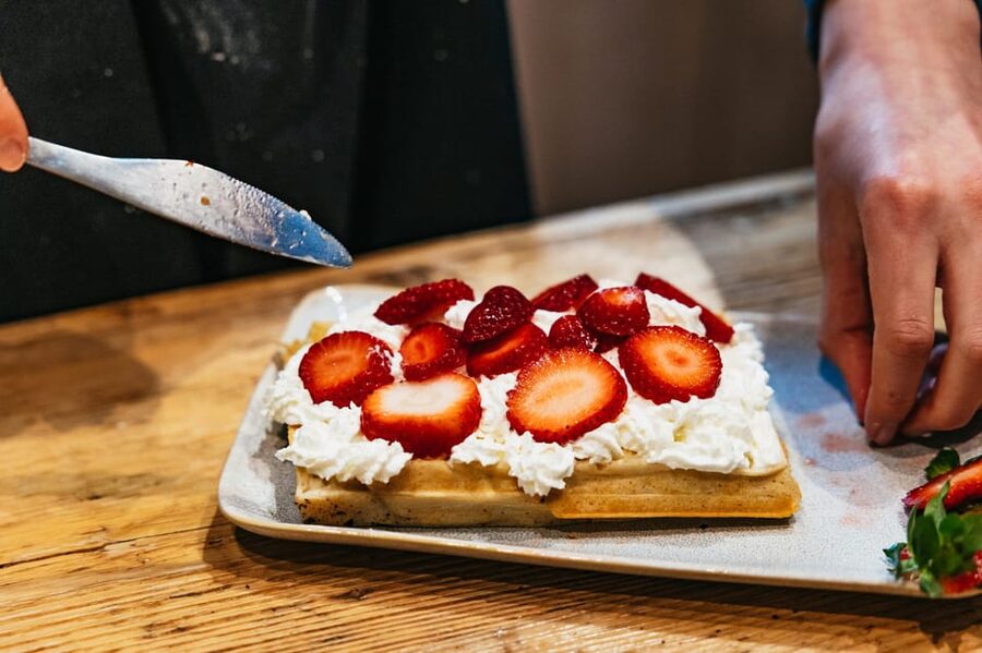 Brussels: Waffle Making Workshop - All You Can Eat - Decorating with chocolate, cream, honey, and fruit