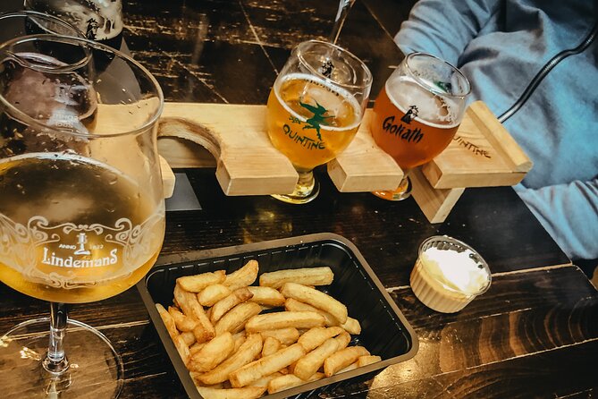 Brussels Walking and Tasting Tour (Beers,Chocolates&Fries/Waffle) - Belgian beer at the finish