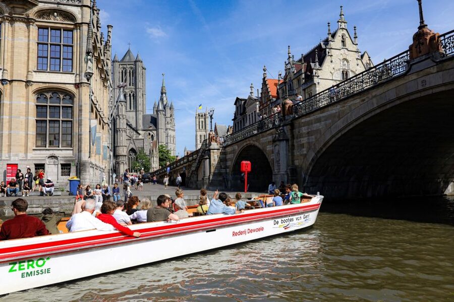 Ghent: 40 Minute Medieval Center Guided Boat Tour - The three towers of Ghent