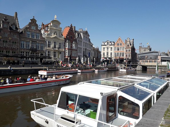 Ghent Beer and Sightseeing Adventure - Canal-side beer at Ghent Market Hall