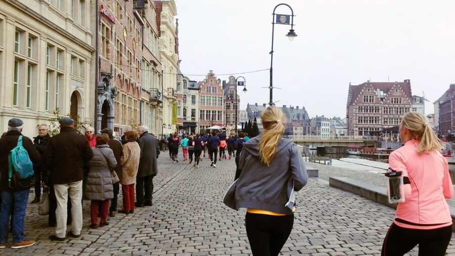 Ghent Running and Sightseeing Tour - Korenlei and Graslei, Ghent’s medieval waterfront