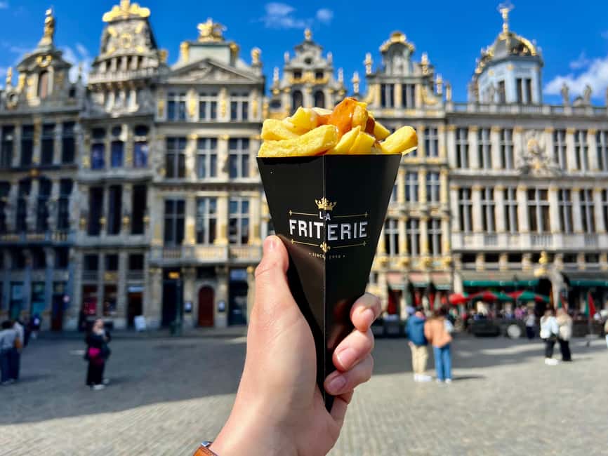 Secret Food Tours Brussels - The brasserie meal: stew, fries, croquettes, and beer