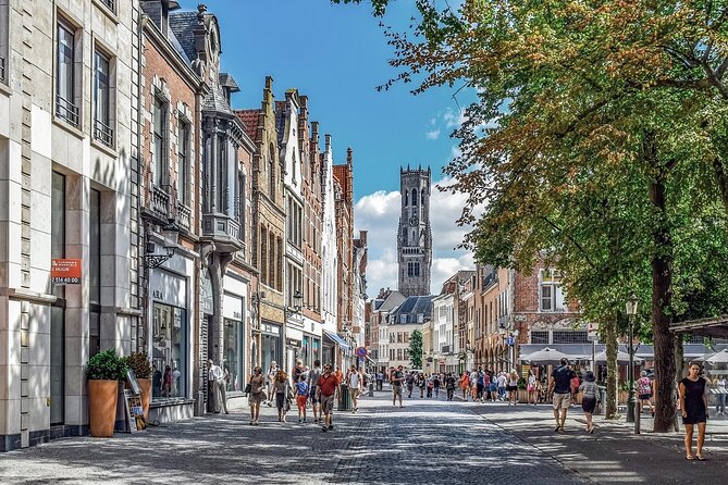 Walking tour of Bruges with boat option and/or beer tasting - Walplein, medieval houses, and old medical care